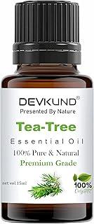 Devkund 100% Pure Australian Therapeutic Grade Organic Tea Tree Oil Pure For Anti Acne & Glowing Skin Hair Oil
