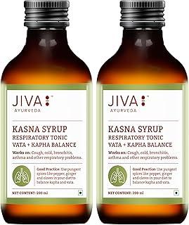 Jiva Ayurveda Kasna Syrup Respiratory Syrup For Balancing Vata & Kapha | Helps to Fight With Cough Cold & Bronchits- 200 ml (Pack of 2)