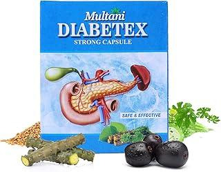 Multani Diabetex Strong Capsule | Useful In Blood Sugar Control | Enriched with Jamun, Giloy, Amla & Other Ayurvedic Products | Ayurvedic Sugar Management Medicine | Pack of 30 Capsules