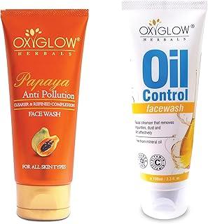 OxyGlow Herbals Papaya Face Wash 100 Gm & OxyGlow Herbals Oil Control Face Wash 100 ml (Combo Pack)