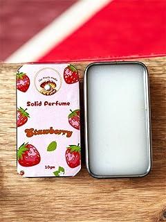 The Pearls Studio Strawberry Solid Perfume Balm for Men & Women | Long-Lasting Natural Fragrance | Alcohol-Free & Skin-Friendly | Compact 10g Tin | Fruity Sweet Scent for Daily Use & Travel |