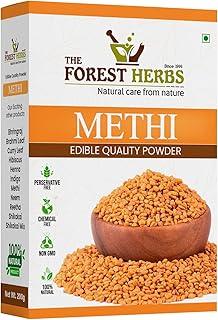 The Forest Herbs Natural Care From Nature 100% Pure Edible Fenugreek Methi Powder 200g For Hair Growth and Skin Care, Eating