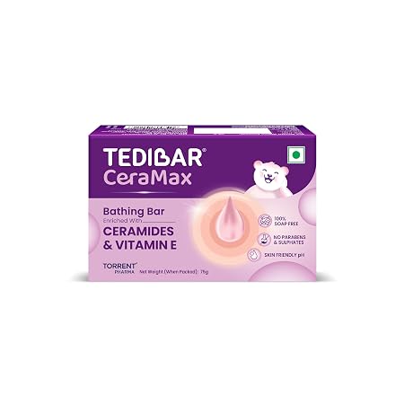 Tedibar Ceramax Bathing Bar - 75g Enriched with Ceramides & Vitamin E