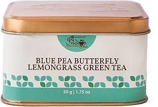 The Indian Chai - Blue Pea Butterfly Lemongrass Green Tea 50g | Herbal Blend for Antioxidant Support, Skin & Hair Wellness, Digestion & Light Metabolism | Refreshing Iced Tea