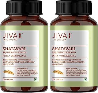 Jiva Shatavari Tablets 500gm | 100% Pure & Natural | Helps to Booss Immunity | Goodness of Shatavari, Babool, Maize & Starch | For Men & Women - 120 Tablets (Pack of 2)