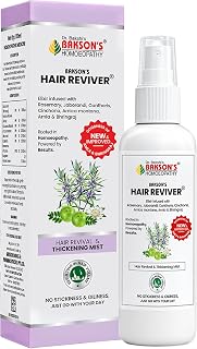 Dr. Bakshi's Bakson's Homoeopathy Hair Reviver Mist | Strengthens Hair Roots | Reduces Hair Fall | Refreshes Scalp Pack of 2