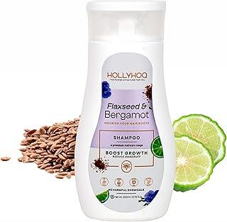 HOLLYOQ Flaxseed & Bergamot Anti-Dandruff Hair Shampoo | 200ml | Nourishes Hair Roots | Sulfate & Paraben-Free | Suitable for All Hair Types | Unisex Formula