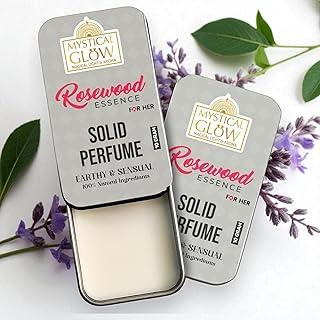 Rosewood Essence for HER – Luxurious Solid Perfume | Long-Lasting, Alcohol-Free Fragrance | Royal Rose, Lavender & Cedarwood Balm | Skin-Friendly & Travel-Friendly