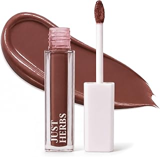Just Herbs Ayurvedic Creamy Matte Long Lasting Liquid Lipstick, Lightweight & Hydrating Lip Colour with Liquorice & Sweet