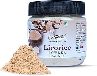 Mirintz 100% Natural Licorice Powder | (100 gms) Pure Mulethi Powder for Skin & Hair care | Licorice Root Powder Hair Pack for Hair Growth | Herbal Yashtimadhu DIY Ayurvedic Hair Mask & Skin Mask