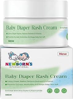 Newborn's Gentle Baby Diaper Rash Cream - 50gram | Relieves Rashes | Reduces Redness & Irritation | Fast Relief For Sensitive Skin | Prevents Dryness | No Harsh Chemicals