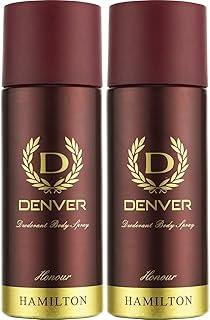 DENVER Honour Deo - 165ML Each (Pack of 2) | Long Lasting Deodorant Body Spray for Men
