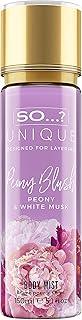 SO...? Unique Peony Blush Body Mist - 150ml | Floral Vanilla Fruity fragrance mist | Long lasting perfume mist | Body spray for women | Mix & Match your So…? Unique Scents