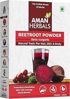 AMAN HERBALS Beetroot Powder, Natural Tonic for Hair, Skin & Body, 100% Pure, Origin - India (150GM)