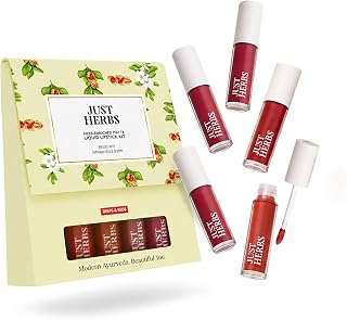 Just Herbs Herb Enriched Matte Liquid Lipstick | Set of 5 | Liquid Lipstick for Women | Deeps & Reds Shade | Hydrating & L