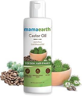 Mamaearth Castor Oil with 100% Pure Cold Pressed Castor Oil For Skin, Hair & Nails - 150 ml | Hydrates & Nourishes Skin | Promotes Hair Growth & Strengthens Hair | Strengthens Nails | Eyebrow & Eyelash Growth