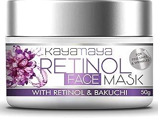 Kayamaya Retinol Face Mask for Glowing Skin, Anti Aging, with Retinol and Bakuchi for Fine Lines & Wrinkles - 100 gm