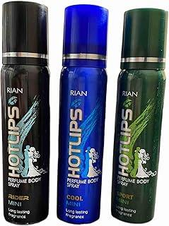 RIAN Pocket Perfume Body Spray - 25ml Perfume (Rider, Sport, Cool) Pack of 3-75ml (Unisex Fragrance)