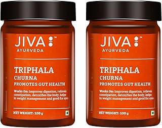 Jiva Triphala Churna (100 x 2) 200g | Ayurvedic Triphala Powder with Amla, Harad & Baheda | Improves Digestion, Colon Cleanse, Gut Health, Immunity | Natural Detox | Contains Bioactive & Antioxidants