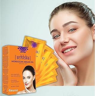 Modicare Schloka Moroccan Argan Oil Facial Kit: Cleanser, Scrub, Moisturizer, and Cream Face Wash 54gms-6 pieces