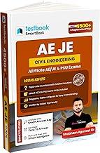 Testbook AE/JE Civil Engineering SmartBook, 4500+ Chapterwise PYQs with Solutions, Complete Guide for State AE/JE & PSU Exams