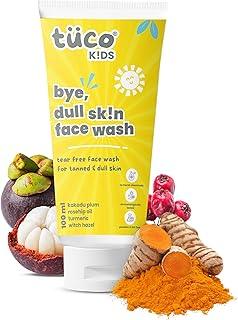 Tuco® Kids Face Wash | Brightens Dull Skin | Turmeric & Kakadu Plum | pH Balanced Tear-Free | Ages 2-5, 4-10, 10-15, 5-10 Years | Paraben & Sulphate Free | 100 g (Pack of 1)