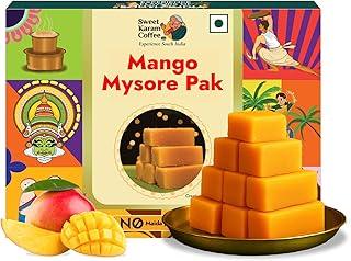 Sweet Karam Coffee Mango Mysore Pak – 100grams | Traditional South Indian Sweet | Made with Pure Ghee & Mango | No Refined Sugar | Soft & Rich Texture | Homemade Mithai | Festive Treat
