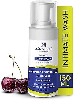 Mannlich Intimate Wash for Men (150 ml) Relieves Itchiness & Odour, Prevents Fungal Growth, Genital Area, pH Balanced & Dermatologically Tested With Tea Tree Oil, Neem, Eucalyptus Oil, 1% Salicylic & Lactic Acid