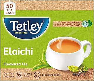 Tetley Elaichi 50 Teabags, Flavoured Chai, Black Tea, 100 gram