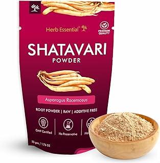 Herb Essential Shatavari Powder 50g – 100% Pure Asparagus Racemosus | Supports Women's Hormonal Balance & Reproductive Health | Enhances Vitality & Immunity | Ayurvedic Herbal Supplement