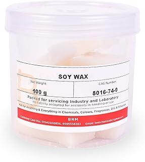 BRM Herbals Soy Wax - 100 Grams For Candle Making, Craft Candles - Refined Soy Wax For DIY Candle Making