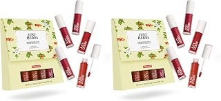 Just Herbs Ayurvedic Liquid Lipstick Kit Set of 5 with Long Lasting Matte Finish, Hydrating & Lightweight Lip Colour, Deep