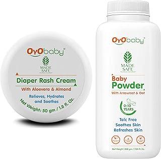 OYO BABY Kids Combo Set BABY Talc Free Baby Powder & BABY Diaper Rash Cream Pack Of 1