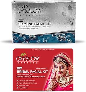 OxyGlow Herbals Diamond Facial Kit 50g & OxyGlow Herbals Bridal Facial Kit 53 Gm (Combo Pack)