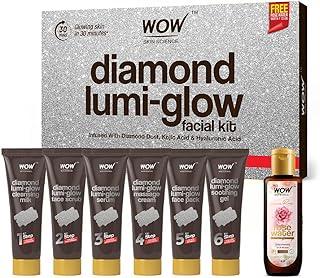 WOW Skin Science Diamond Facial Kit For Polished Skin | Made With Activated Naturals | Salon Like Facial At Home | For Radiant Skin | 85ml