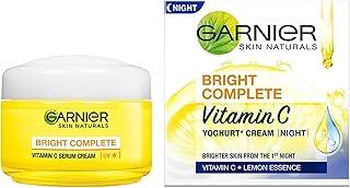 Garnier Bright Complete VITAMIN C Serum Cream UV, 45g & Garnier Bright Complete VITAMIN C YOGHURT Night Cream, 40g