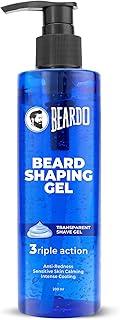 Beardo Beard Shaping Gel, 200ml | 3riple Action Transparent Shaving Gel for Men | Shaving gel with Anti-Redness, Calming, Intense Cooling | Suitable for Sensitive Skin