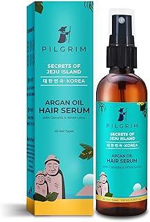 Pilgrim Argan Oil Hair Serum For Dry Frizzy Hair, Hair Smoothing, Smoothing & Control Of Frizzy/Dry Hair, Instant Shine, Smoothness & Soft Hair, Anti Frizz For Unisex, 100 Ml, Pack of 1
