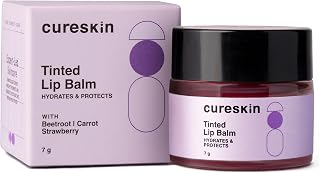Cureskin Tinted Lip Balm For Women And Men |Hydrates & Protects For Lip Tint With Beetroot,Carrot & Strawberry |Lip Lighte Pack of 3