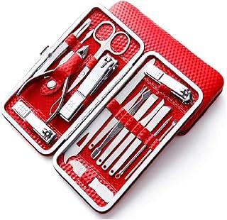 Hudabeauty Manicure Pedicure Nail Tools With Leather Case Color May Vary, 16 Pcs