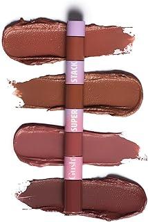 Gush 4 in 1 Matte Liquid Lipstick | Waterproof and Smudge proof | Non Sticky & Non Drying | Highly Pigmented | Infused with Shea butter and Jojoba oil to prevent dryness (8.4 ml) (Dark Nude)