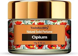 Twistedlily Natural Solid Perfume Scent Opium (15 gms 0.52.oz) Pack of 1. Alcohol Free | Cologne for Men & Women | Non-Greasy Perfume Wax | Strong & Lasting Fragrance