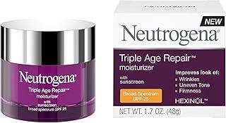 Neutrogena Triple Age Repair Anti Wrinkle Daily Facial Cream Moisturizer With Vitamin C And Spf 25, 48 G