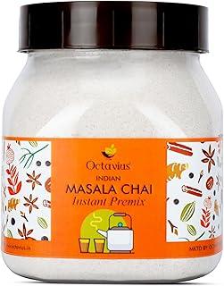 Octavius Indian Masala Premix Chai Tea-500 Gm Jar|1 Min Tea|Readymade Tea Mix|Masala Instant Tea Premix|Masala Chai|Ready Tea|Premix Tea Powder|Instant Tea|Tea Premix|500 Gm Jar