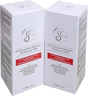 S for Skin - Combo Pack of 2 -Anti Ageing Night Cream | Retinol & Matrixyl 3000 Formula | Skin Firming, Uneven Skin Tone, Skin Illumination, Wrinkle Repair | 30gms each