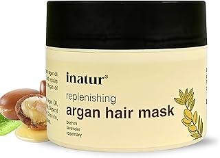 inatur Argan Oil Hair Mask | Deep Conditioning & Damage Repair | Reduces Hair Fall, Controls Frizz, Nourishes, Strengthens, Adds Shine & Smoothness | Sulfate & Silicone Free | Natural & Vegan | 200g