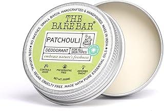 The Bare Bar Patchouli Deodorant - 20 gm | Earthy Fragrance| Odor & Sweat Control |Gentle, Natural formula and Chemical free|Good for all skin types|Travel Mini Size Solid Deodorant for Men & Women