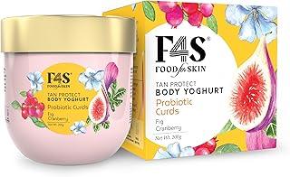 F4S Food For Skin Body Yoghurt For Tan ProtectionI Probiotic |Superfoods Fig& Cranberry IHyaluronic Acid for Swift Hydration INiacinamide& Vit.C for bright skinI Quick Absorbing|All Skin TypesI 200 gm