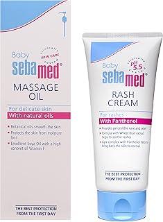 SebaMed Baby Rash Cream, 100ml & Baby Massage Oil, 150ml Combo
