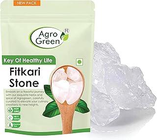 Agrogreen Alum Stone For Skin - Fitkari Stone - White Crystal Stones - For Skin Tightening And Glowing Skin - Phitkari Stone - Firkiri Alum Stone - (400 GM)